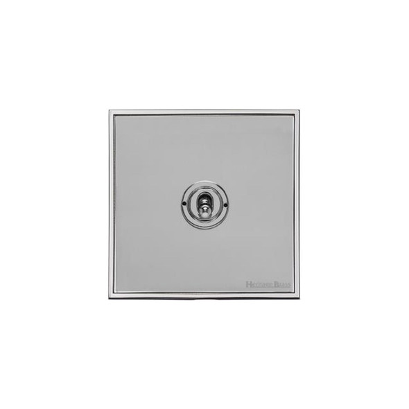 Executive Range 1 Gang Toggle Switch in Polished Chrome  - Trimless