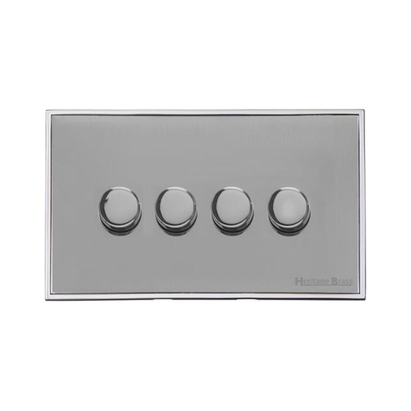 Executive Range 4 Gang Dimmer (400 watts) in Polished Chrome  - Trimless
