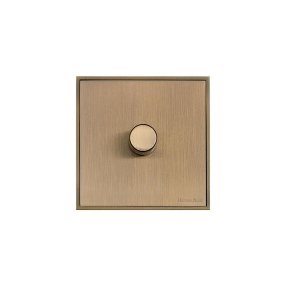 Executive Range 1 Gang LED Dimmer in Antique Brass  - Trimless