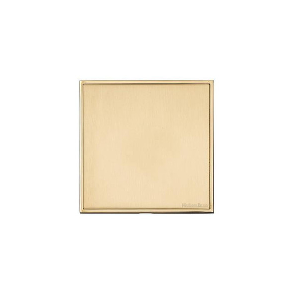 Executive Range Single Blank Plate in Satin Brass