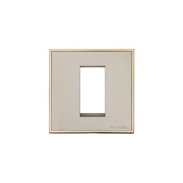 Executive Range 1 Module Euro Plate in Satin Nickel