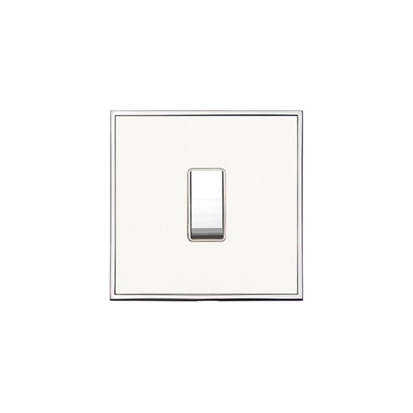 Executive Range 1 Gang Rocker Switch (10 Amp) in Matt White  - White Trim