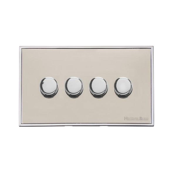 Executive Range 4 Gang Dimmer (400 watts) in Satin Nickel  - Trimless - EX25.590.400