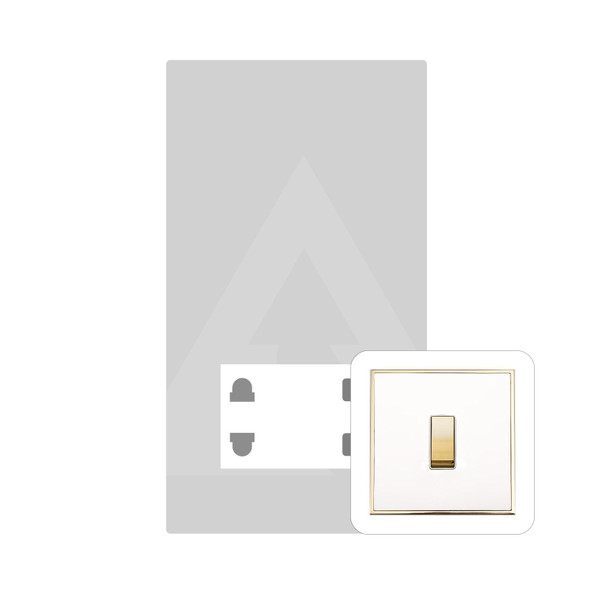 Executive Range Shaver Socket Output Voltage 110/240V in Matt White  - White Trim - EX10.285.W