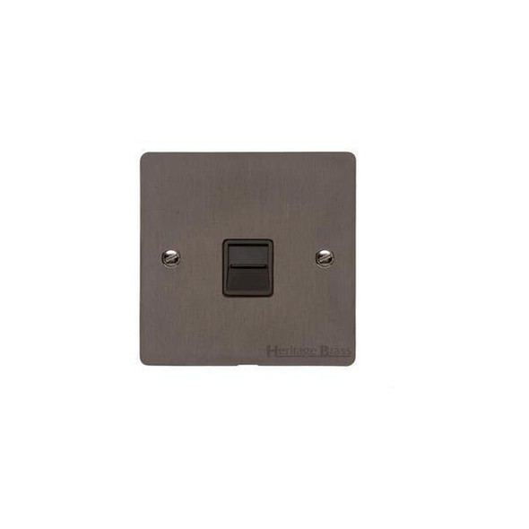 Elite Flat Plate Range 1 Gang Master Line Socket in Matt Bronze  - Black Trim