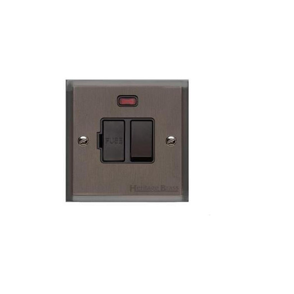 Elite Stepped Plate Range Switched Spur with Neon (13 Amp) in Matt Bronze  - Black Trim