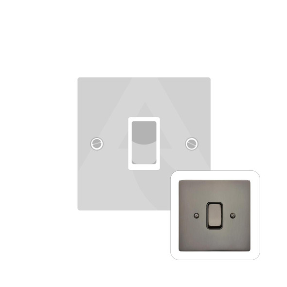 Stylist Grid Range 1 Gang Intermediate Toggle Switch in Polished Bronze  - Trimless