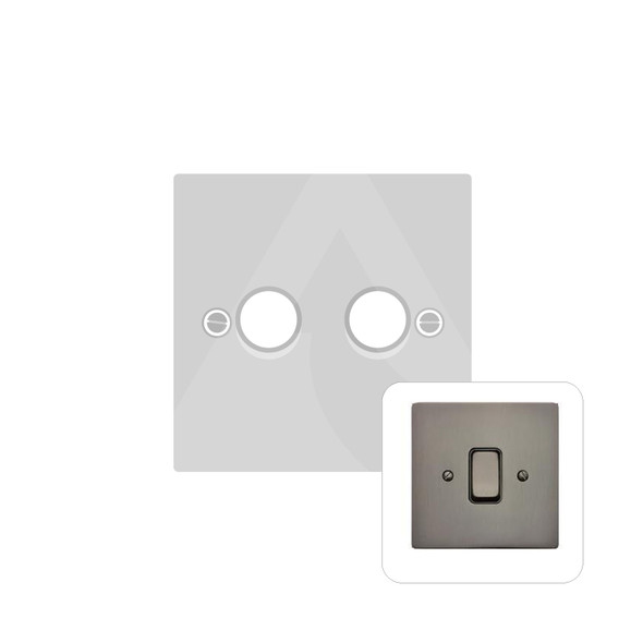 Stylist Grid Range 2 Gang Low Voltage Dimmer 250VA in Polished Bronze  - Trimless