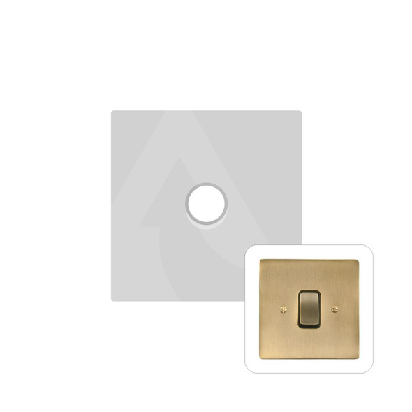 Stylist Grid Range 1 Gang Low Voltage Dimmer 400VA in Antique Brass  - Trimless