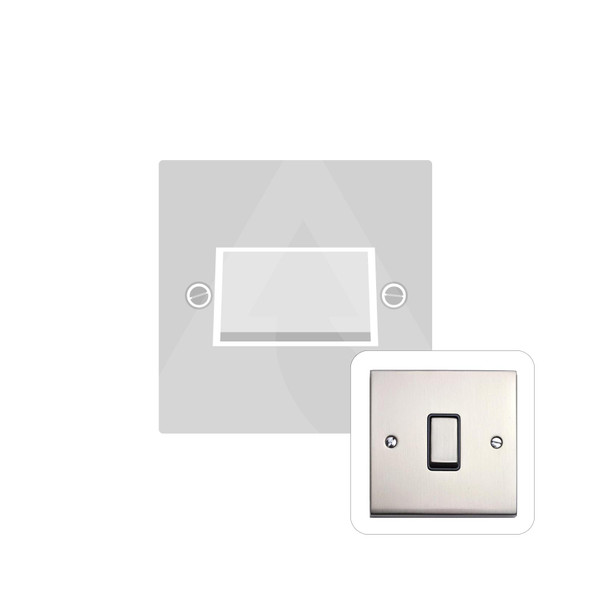 Richmond Elite Low Profile Range 6A Triple Pole Fan Isolator Switch in Satin Nickel  - White Trim