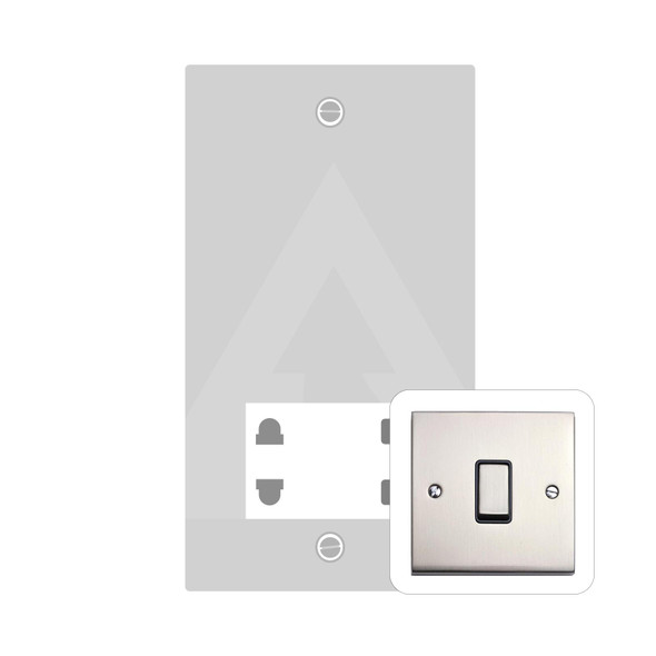 Richmond Elite Low Profile Range Shaver Socket Output Voltage 110/240V in Satin Nickel  - White Trim