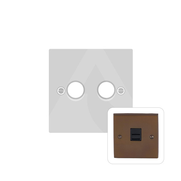 Contractor Range 2 Gang Dimmer (400 watts) in Polished Bronze  - Trimless - BZV972/400