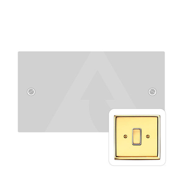 Contractor Range Double Blank Plate in Polished Brass - K932