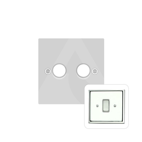 Contractor Range 2 Gang LED Dimmer in Polished Chrome  - Trimless - KC972/TED