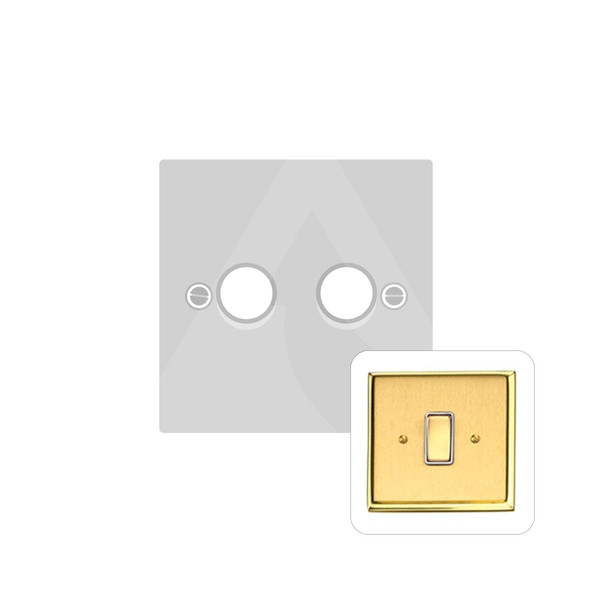 Contractor Range 2 Gang LED Dimmer in Satin Brass  - Trimless - M972/TED