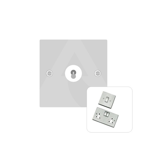 Harmony Grid Range 1 Gang Toggle Switch in Satin Chrome  - Trimless - P1400.SC