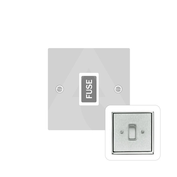 Contractor Range Unswitched Spur (13 Amp) in Satin Chrome  - White Trim - P934W