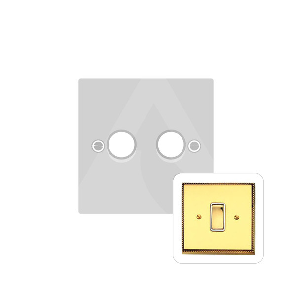 Contractor Range 2 Gang LED Dimmer in Polished Brass  - Trimless - A972/TED