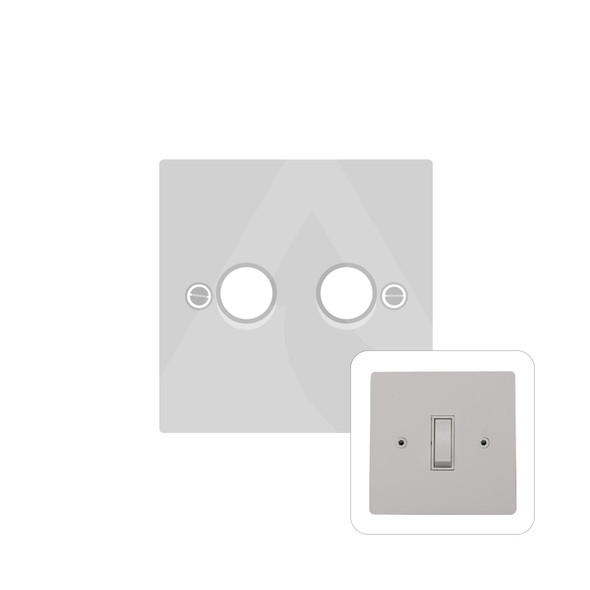 Primed White (Paintable) Range 2 Gang Dimmer (400 watts) in Primed White  - White Trim