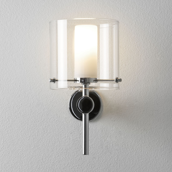 Arezzo Wall Bathroom Wall Light in Polished Chrome Front