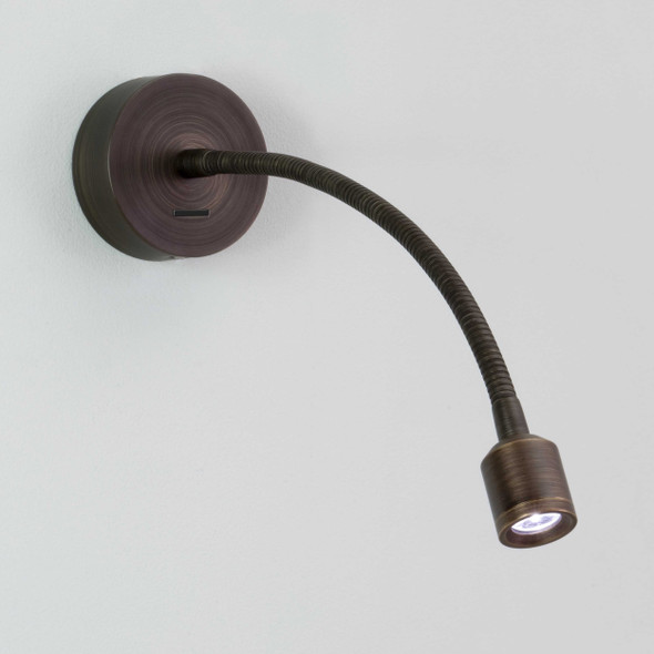 Fosso Switched LED in Bronze Adjustable Reading Light