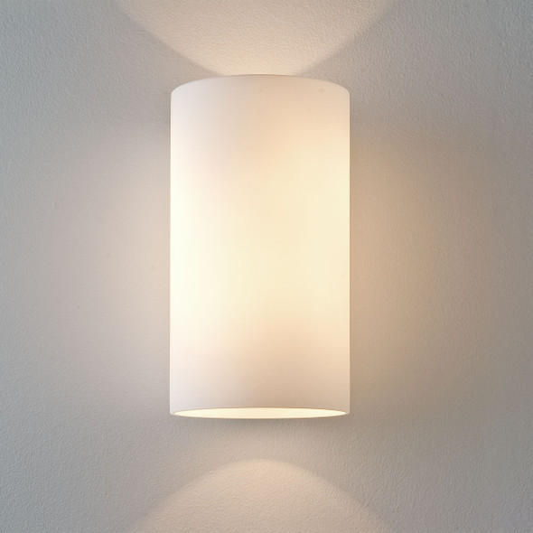 Cyl 260 in White Glass Wall Light