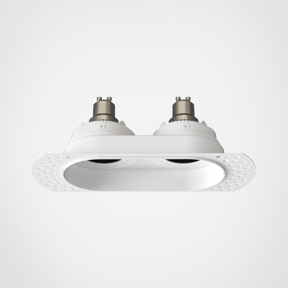 Trimless Round Twin Adjustable Recessed Downlight GU10 Full Graphic Image