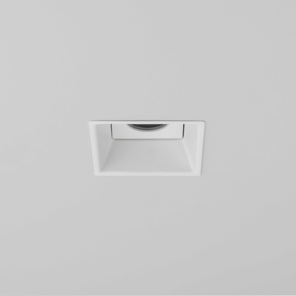 Minima Square IP65 Fire-Rated LED in Matt White Round Downlight