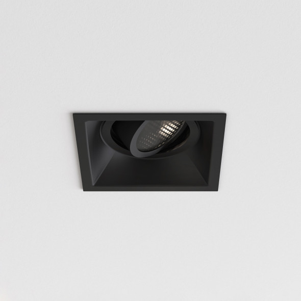 Minima Slimline Square Adjustable Fire-Rated in Matt Black