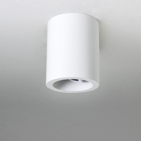 Osca Round 140 Adjustable Surface Mounted Spotlight in Plaster Switched Off