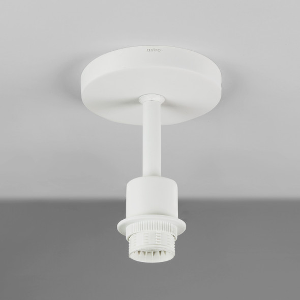 Semi Flush Unit in Textured White Ceiling Light Holder