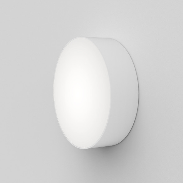 Kea 250 Round in Textured White Exterior Wall Light IP65