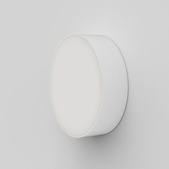 Kea 250 Round in Textured White Exterior Wall Light IP65