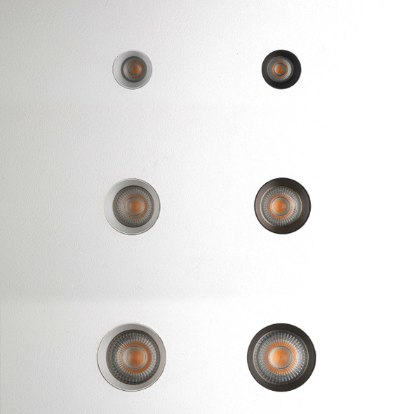 Void Round Range of Recessed Downlights IP65 Different Sizes Technical Drawing