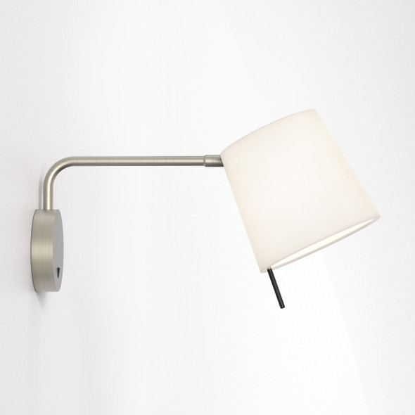 Mitsu Swing Arm in Matt Nickel Switched Reading Wall Light