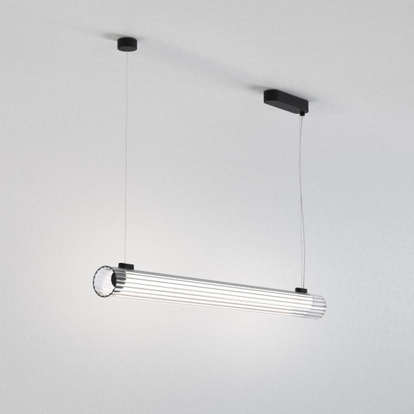 io Pendant 1000 in Matt Black Hashira Vertical Bar Light