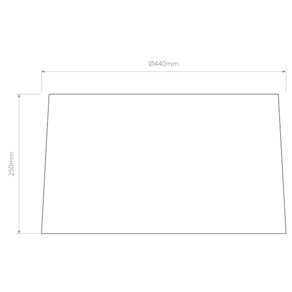 Tapered Round 440 Lamp Shade Technical Drawing