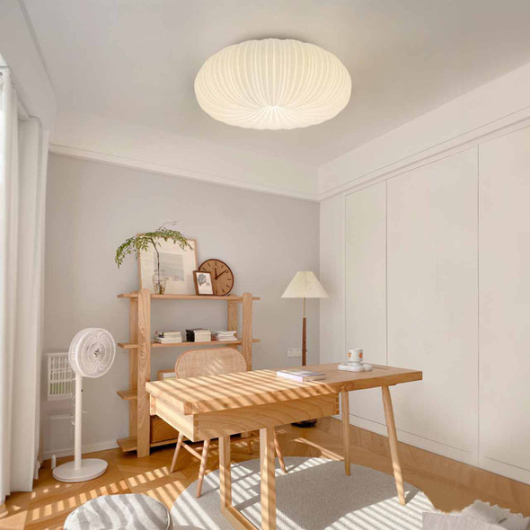 Minimalist Flush Ceiling Light Shell Light Colour Changeable Room Installation