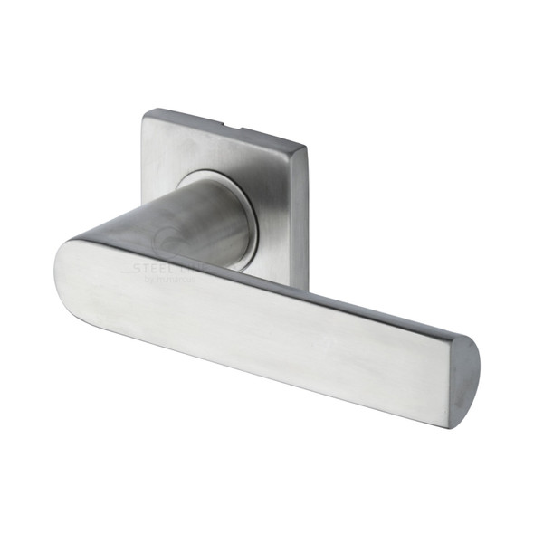 Hemisphere Door Handle on Square Rose