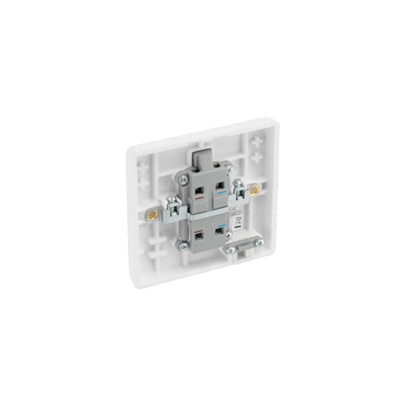 20A Rocker Switch with Flex Outlet in White