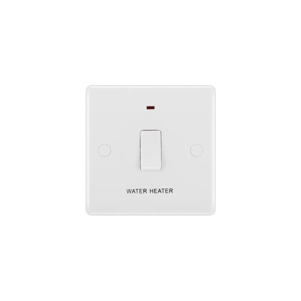 Nexus 20A White Double Pole Water Heater Switch with LED Indicator