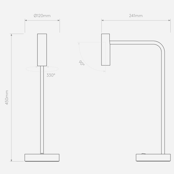Enna Desk LED - Matt Black