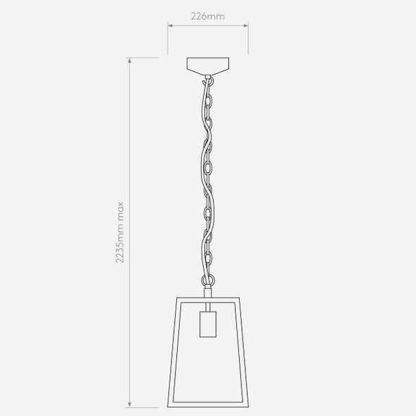 Calvi Pendant 305 - Textured Black