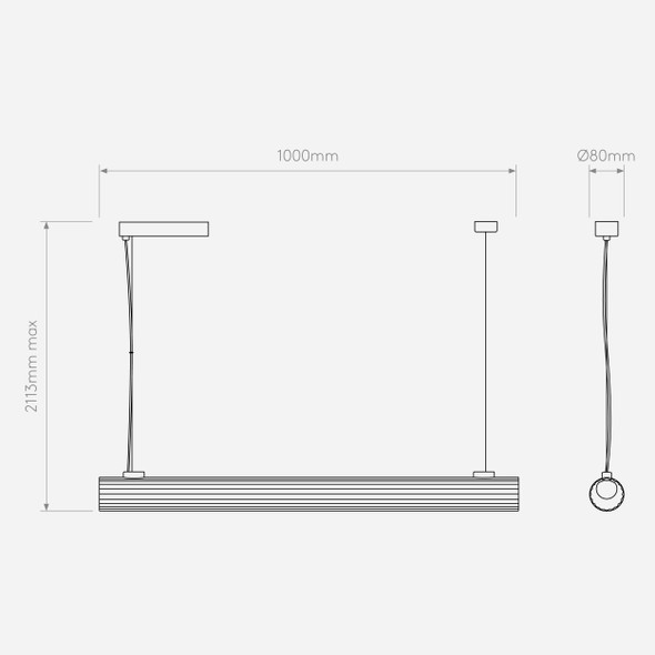 io Pendant 1000 - Polished Chrome