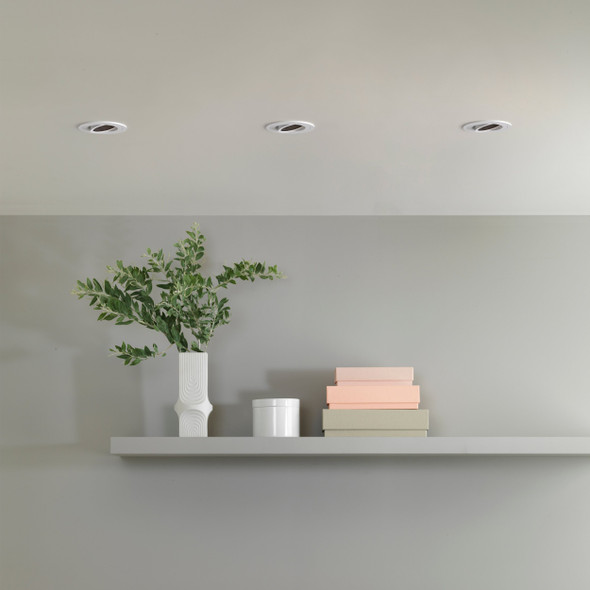 Pinhole Slimline Square Adjustable Fire-Rated - Matt White