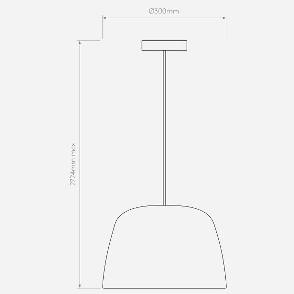 Taiko Pendant 300 - Matt White