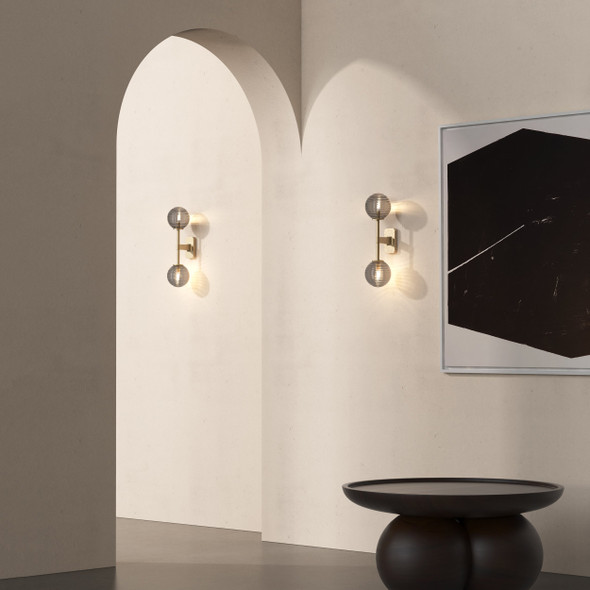 Tacoma Ribbed Glass - Smoke