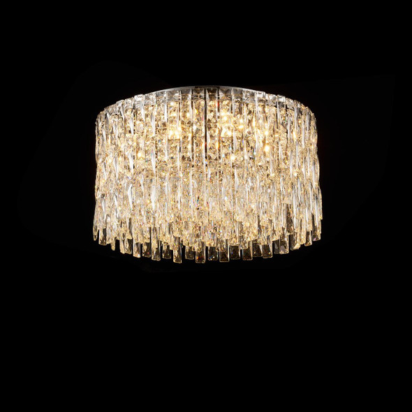 Chrome Crystal Flush Light