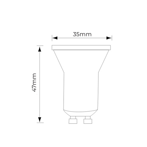 GU10/MR11 Bulb Dimensions