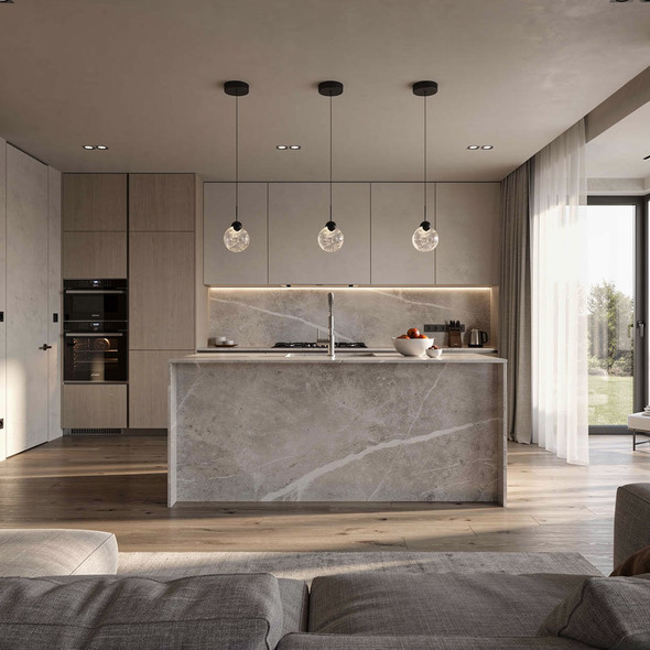 LED Pendant Light Kitchen Island Installation-1